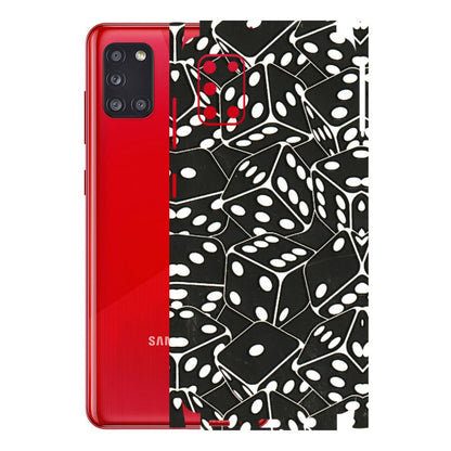 Samsung A/S Series Phone Skins (All Models) - Big Black Dices - 3D Embossed Finish (L-106) Samsung Galaxy A31