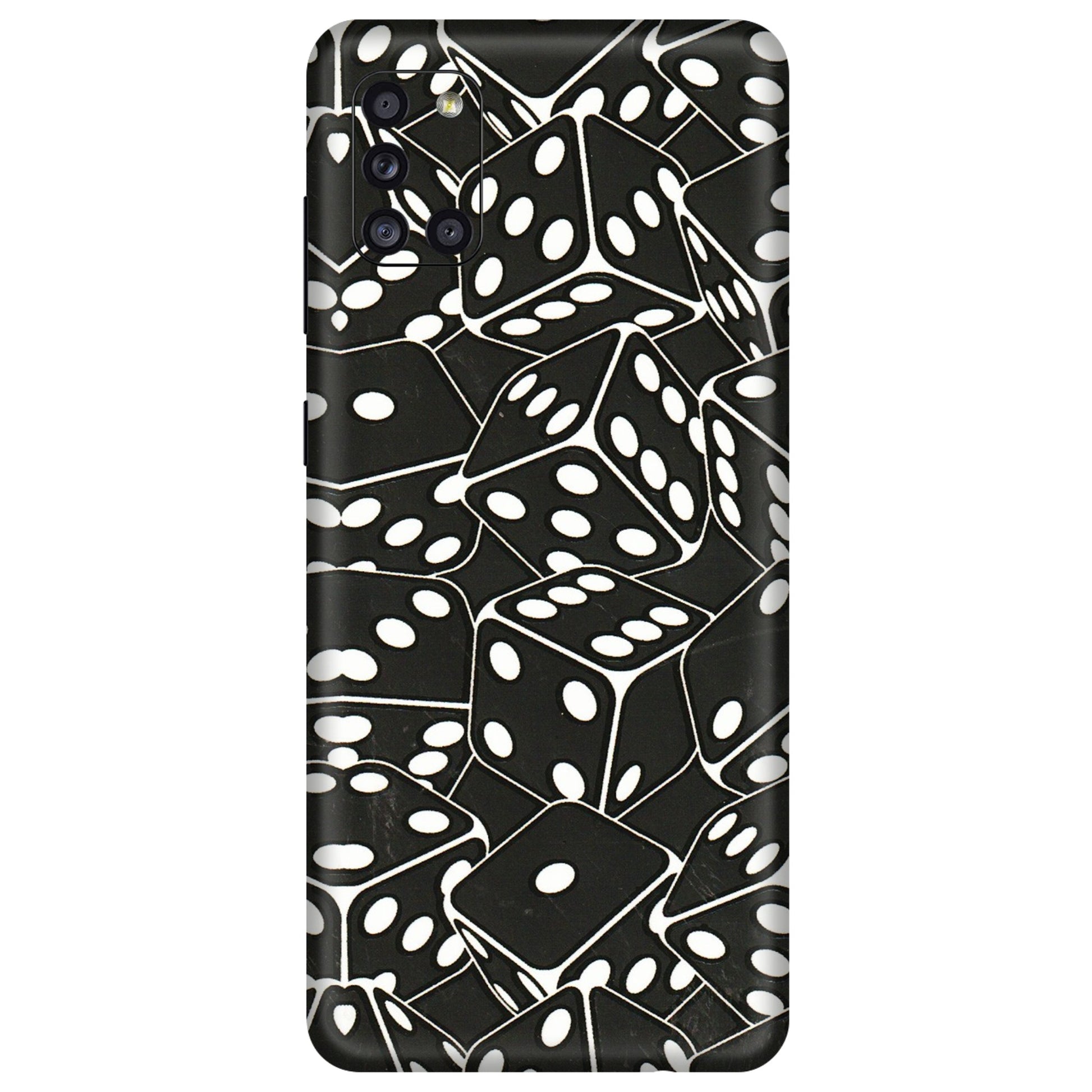 Samsung A/S Series Phone Skins (All Models) - Big Black Dices - 3D Embossed Finish (L-106) Samsung Galaxy A31