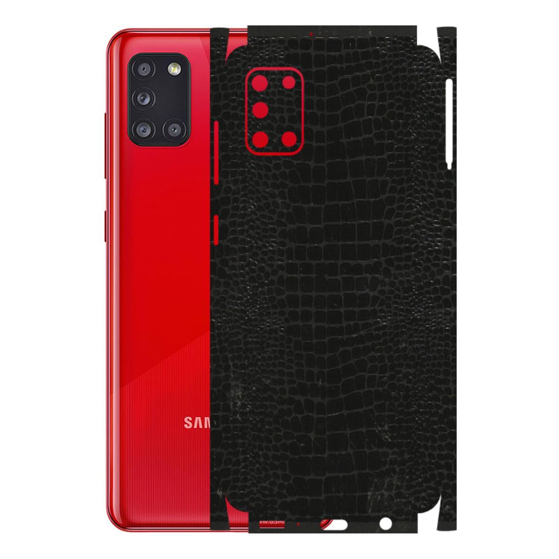 Samsung A/S Series Phone Skins (All Models) - Snake Leather Black - 3D Embossed Finish (L-107) Samsung Galaxy A31