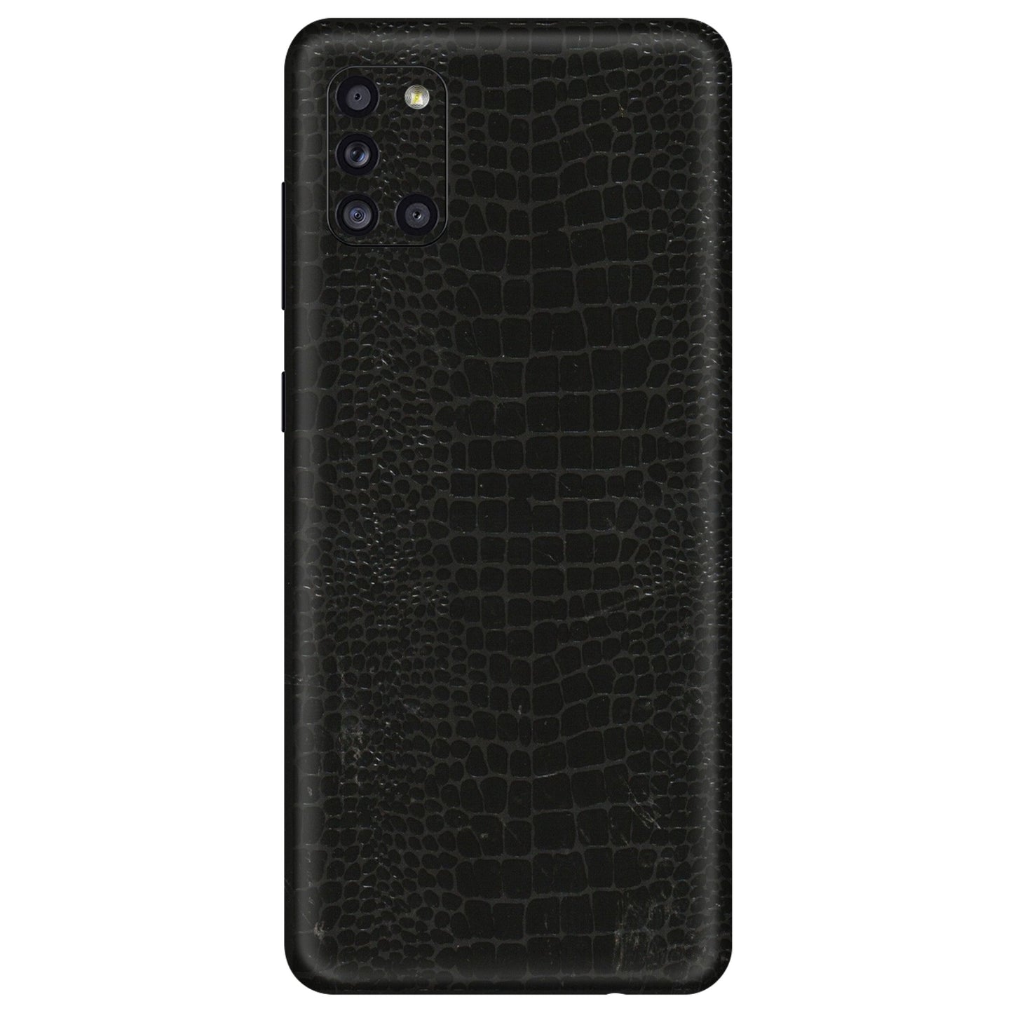 Samsung A/S Series Phone Skins (All Models) - Snake Leather Black - 3D Embossed Finish (L-107) Samsung Galaxy A31