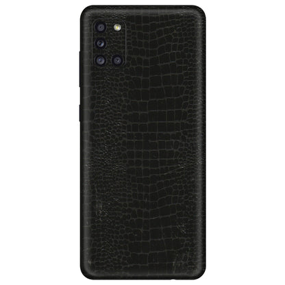 Samsung A/S Series Phone Skins (All Models) - Snake Leather Black - 3D Embossed Finish (L-107) Samsung Galaxy A31