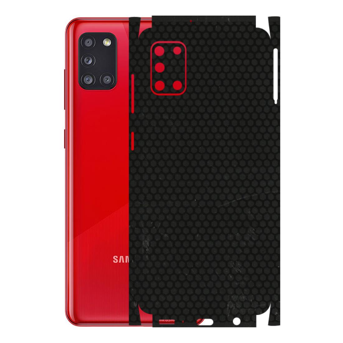 Samsung A/S Series Phone Skins (All Models) - Black honeycomb - 3D Embossed Finish (L-114) Samsung Galaxy A31