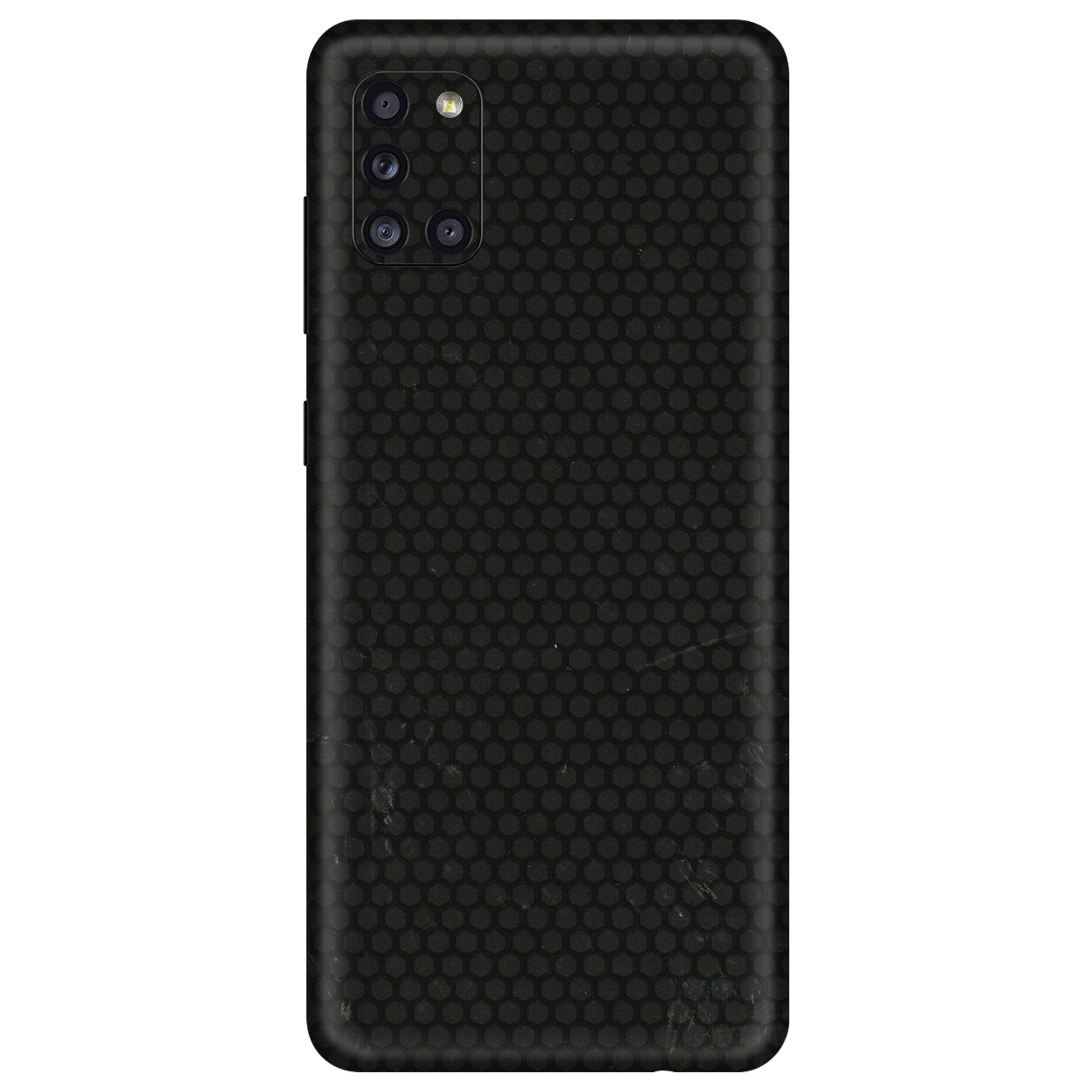 Samsung A/S Series Phone Skins (All Models) - Black honeycomb - 3D Embossed Finish (L-114) Samsung Galaxy A31
