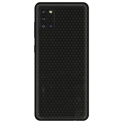 Samsung A/S Series Phone Skins (All Models) - Black honeycomb - 3D Embossed Finish (L-114) Samsung Galaxy A31