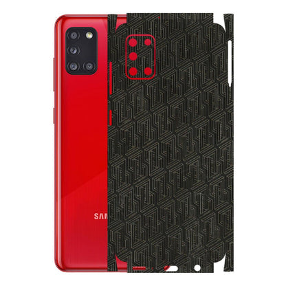 Samsung A/S Series Phone Skins (All Models) - Black Abstract Pattern - 3D Embossed Finish (L-117) Samsung Galaxy A31