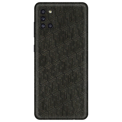 Samsung A/S Series Phone Skins (All Models) - Black Abstract Pattern - 3D Embossed Finish (L-117) Samsung Galaxy A31