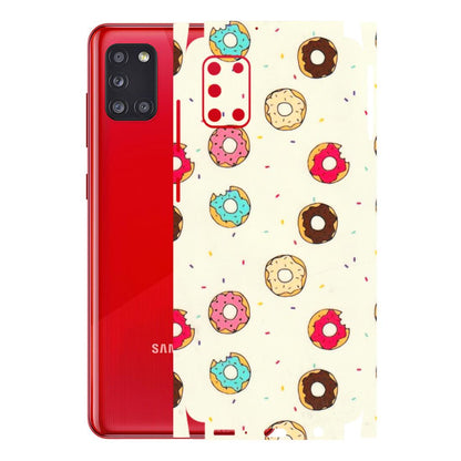 Samsung A/S Series Phone Skins (All Models) - Mini Donuts Doodle Art - 3D Embossed Finish (L-122) Samsung Galaxy A31