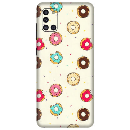 Samsung A/S Series Phone Skins (All Models) - Mini Donuts Doodle Art - 3D Embossed Finish (L-122) Samsung Galaxy A31