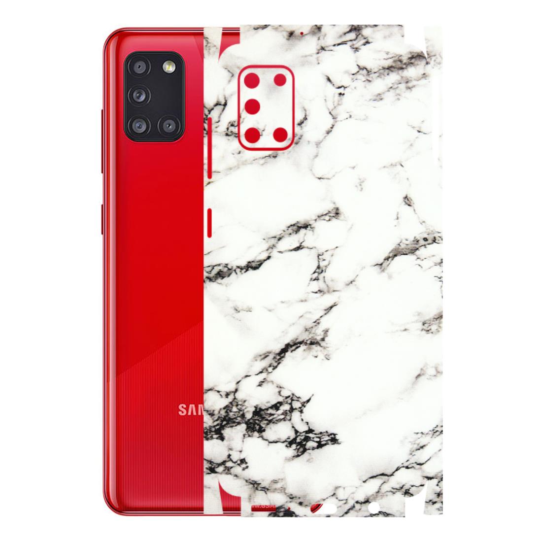 Samsung A/S Series Phone Skins (All Models) - Black and White Marble Texture - 3D Embossed Finish (L-124) Samsung Galaxy A31
