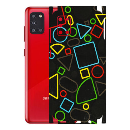 Samsung A/S Series Phone Skins (All Models) - Black Shapes - 3D Embossed Finish (L-131) Samsung Galaxy A31