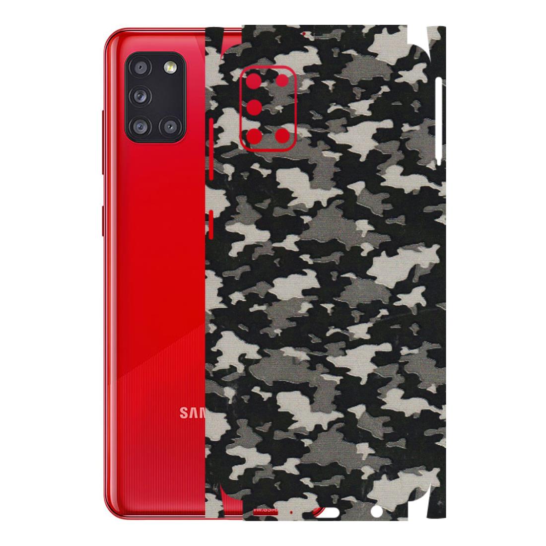 Samsung A/S Series Phone Skins (All Models) - Black/Grey Camoflaunge - 3D Embossed Finish (L-142) Samsung Galaxy A31