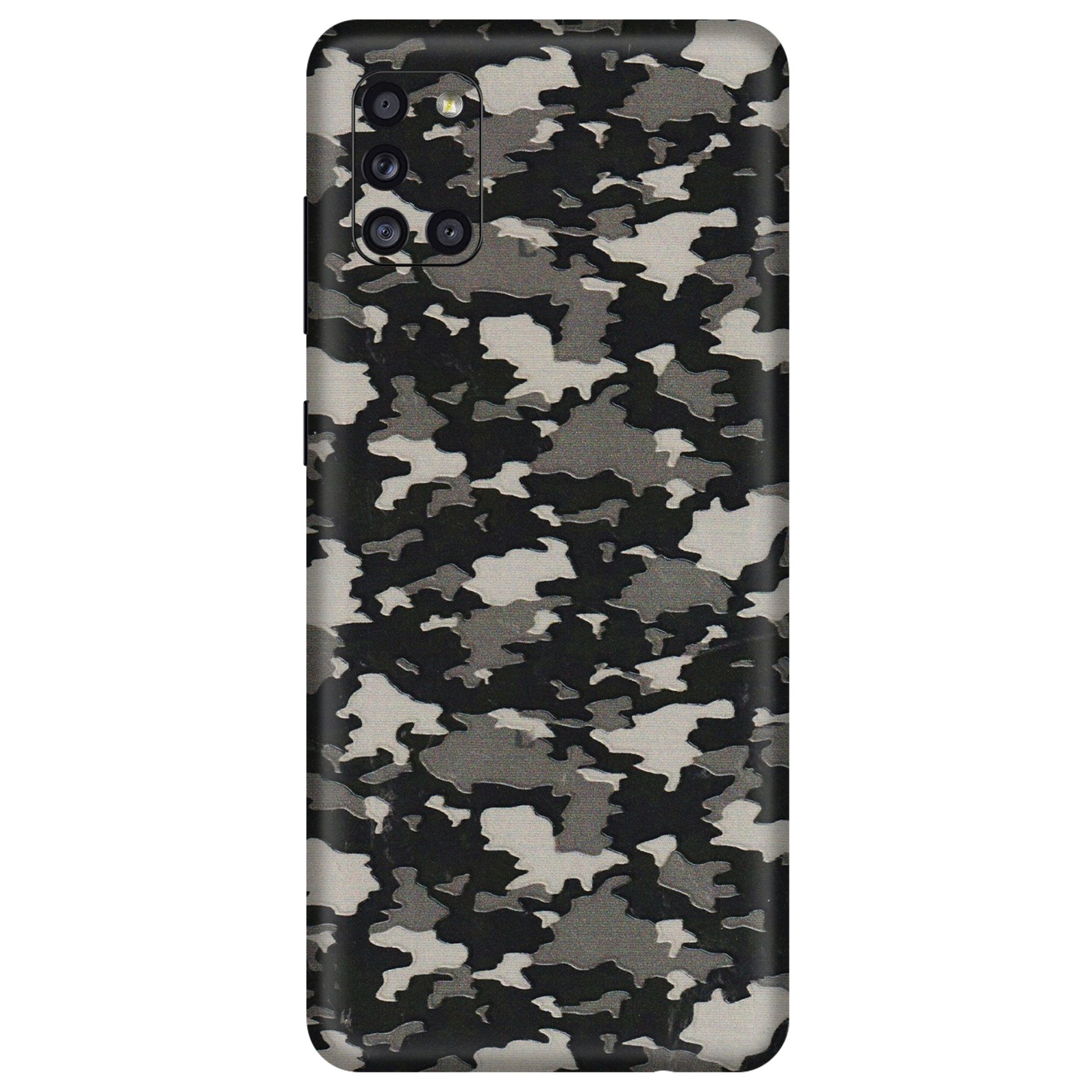 Samsung A/S Series Phone Skins (All Models) - Black/Grey Camoflaunge - 3D Embossed Finish (L-142) Samsung Galaxy A31