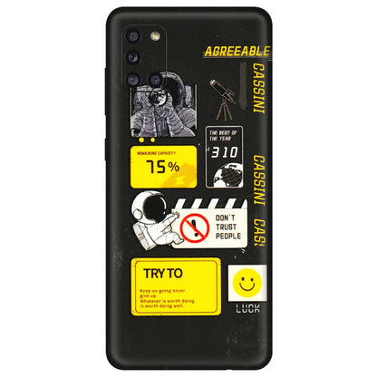 Samsung A/S Series Phone Skins (All Models) - Black Cassini - 3D Embossed Finish (L-161) Samsung Galaxy A31