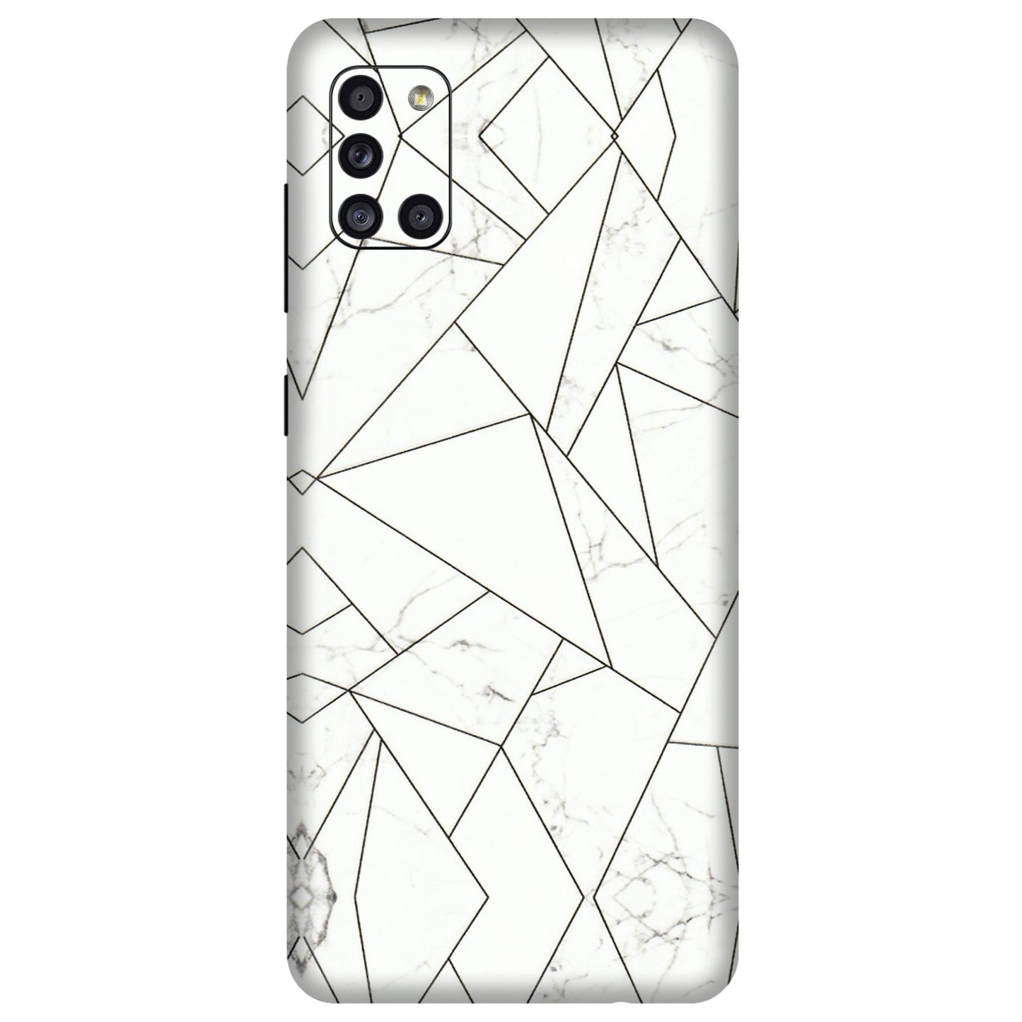 Samsung A/S Series Phone Skins (All Models) - Luxury White Marble Effect - 3D Embossed Finish (L-168) Samsung Galaxy A31