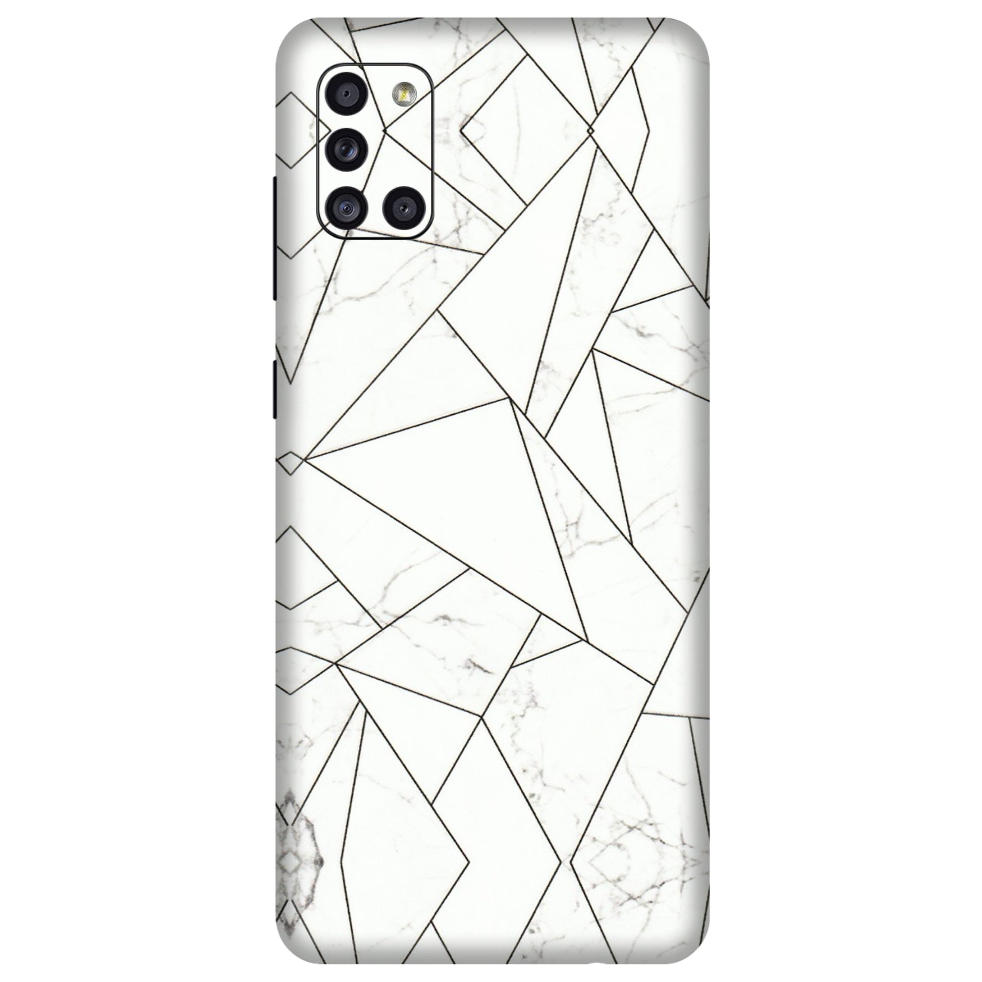 Samsung A/S Series Phone Skins (All Models) - Luxury White Marble Effect - 3D Embossed Finish (L-168) Samsung Galaxy A31