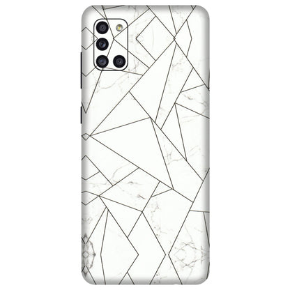 Samsung A/S Series Phone Skins (All Models) - Luxury White Marble Effect - 3D Embossed Finish (L-168) Samsung Galaxy A31