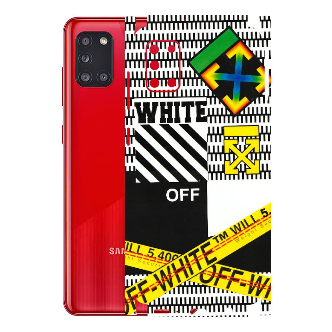 Samsung A/S Series Phone Skins (All Models) - White Off Abstract - 3D Embossed Finish (L-172) Samsung Galaxy A31