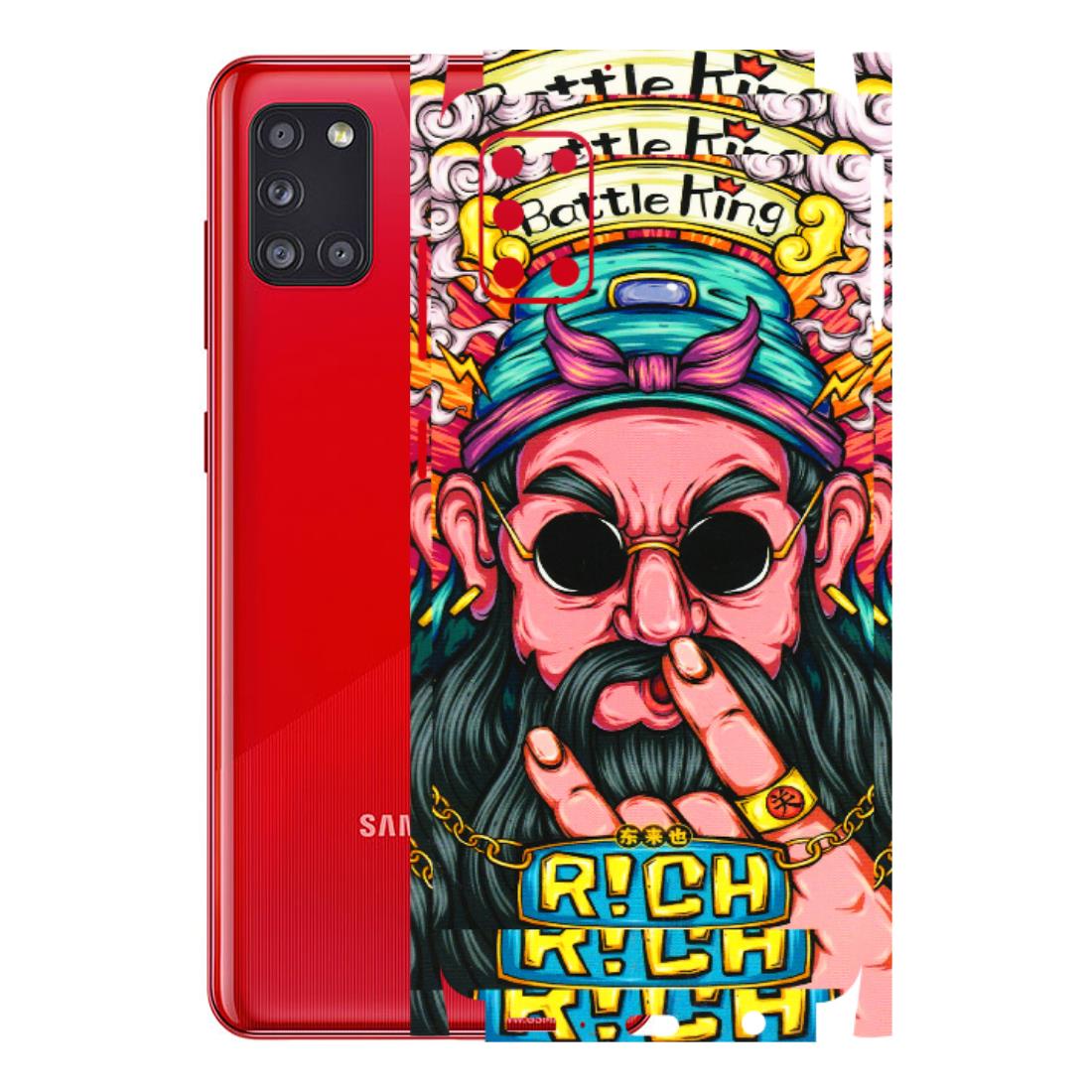 Samsung A/S Series Phone Skins (All Models) - Battle King Dude Face - 3D Embossed Finish (L-178) Samsung Galaxy A31