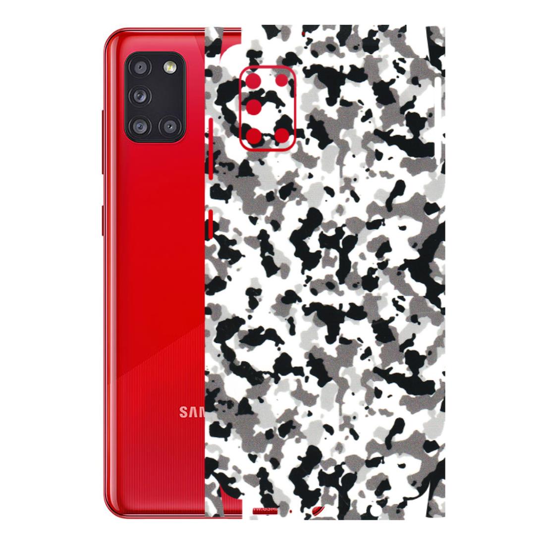 Samsung A/S Series Phone Skins (All Models) - White Black Camouflage - 3D Embossed Finish (L-18) Samsung Galaxy A31
