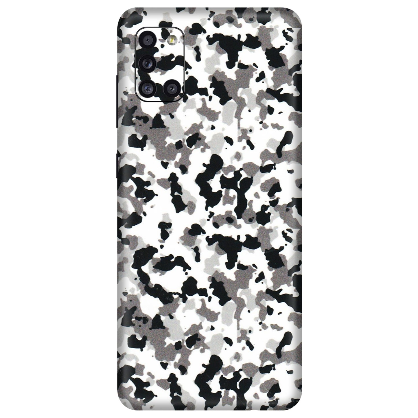 Samsung A/S Series Phone Skins (All Models) - White Black Camouflage - 3D Embossed Finish (L-18) Samsung Galaxy A31