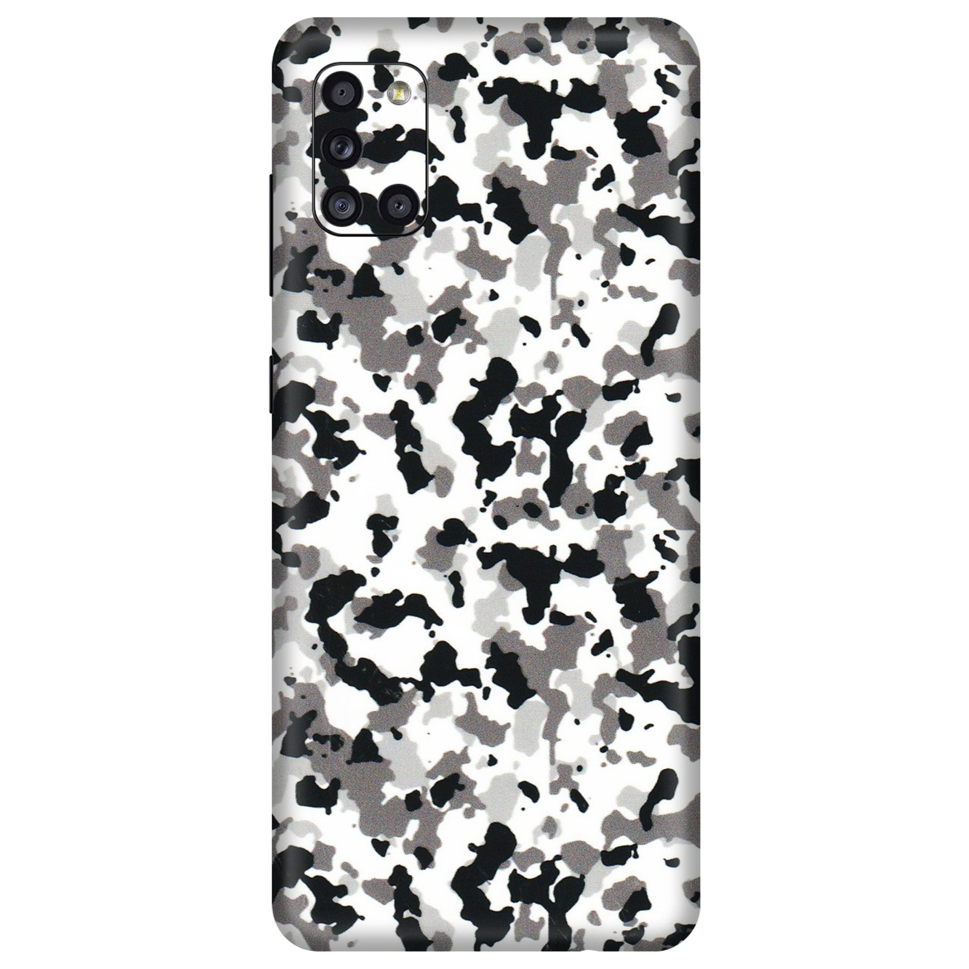 Samsung A/S Series Phone Skins (All Models) - White Black Camouflage - 3D Embossed Finish (L-18) Samsung Galaxy A31