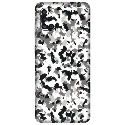 Samsung A/S Series Phone Skins (All Models) - White Black Camouflage - 3D Embossed Finish (L-18) Samsung Galaxy A31