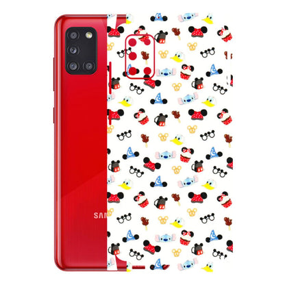 Samsung A/S Series Phone Skins (All Models) - Minnie Mouse & Donald Doodles s - 3D Embossed Finish (L-194) Samsung Galaxy A31