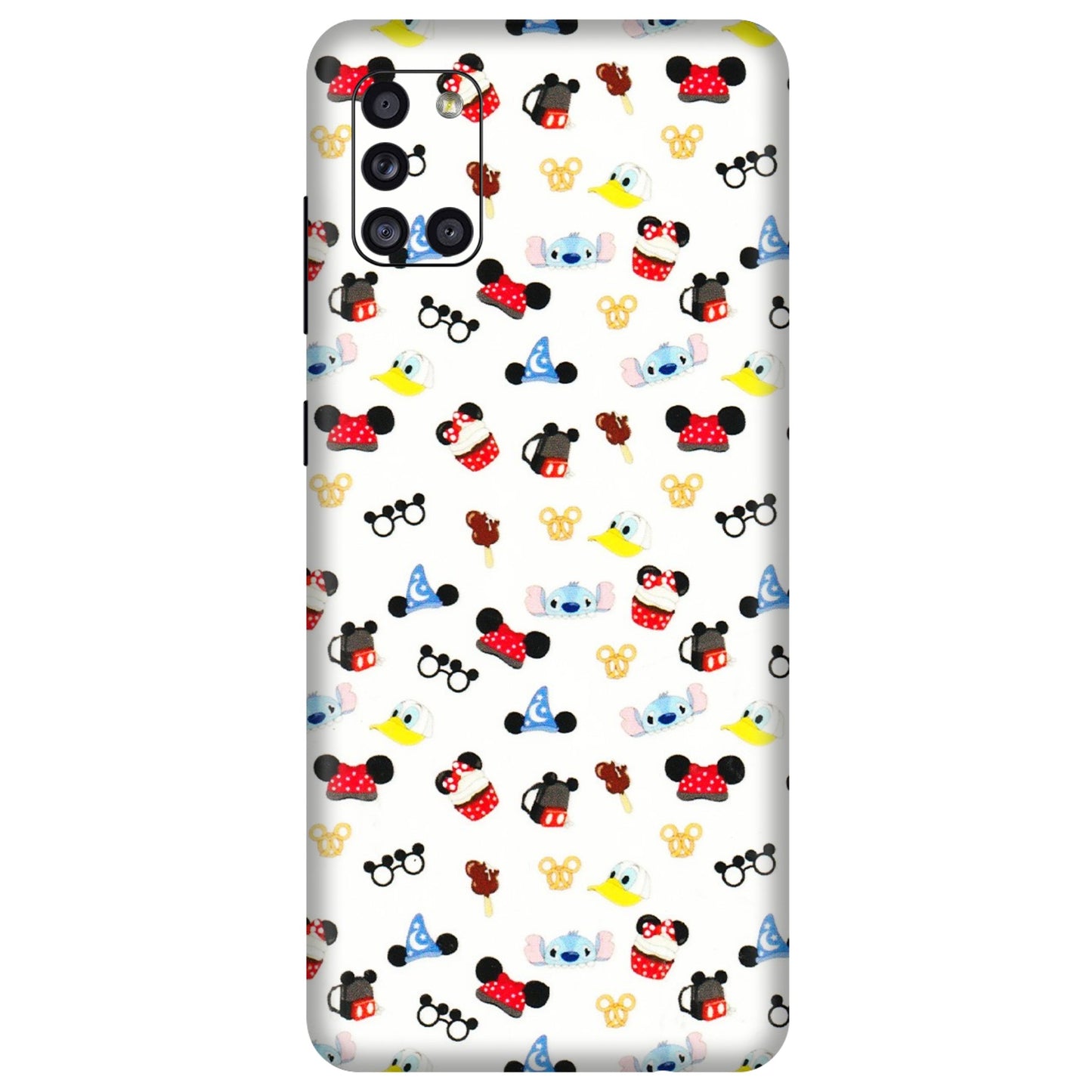 Samsung A/S Series Phone Skins (All Models) - Minnie Mouse & Donald Doodles s - 3D Embossed Finish (L-194) Samsung Galaxy A31