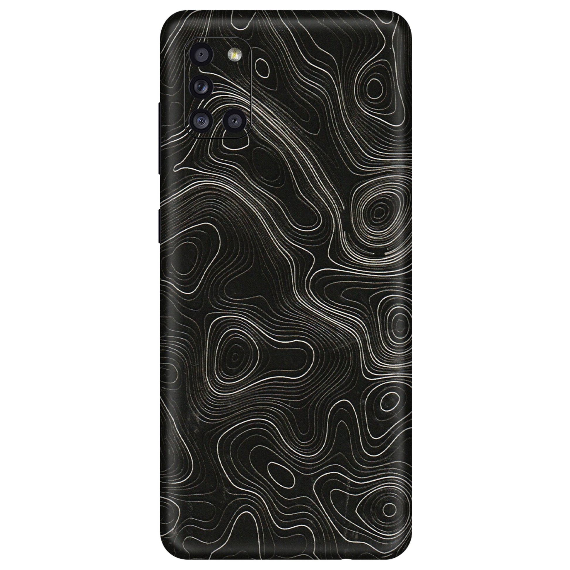 Samsung A/S Series Phone Skins (All Models) - Black Swirl - 3D Embossed Finish (L-196) Samsung Galaxy A31
