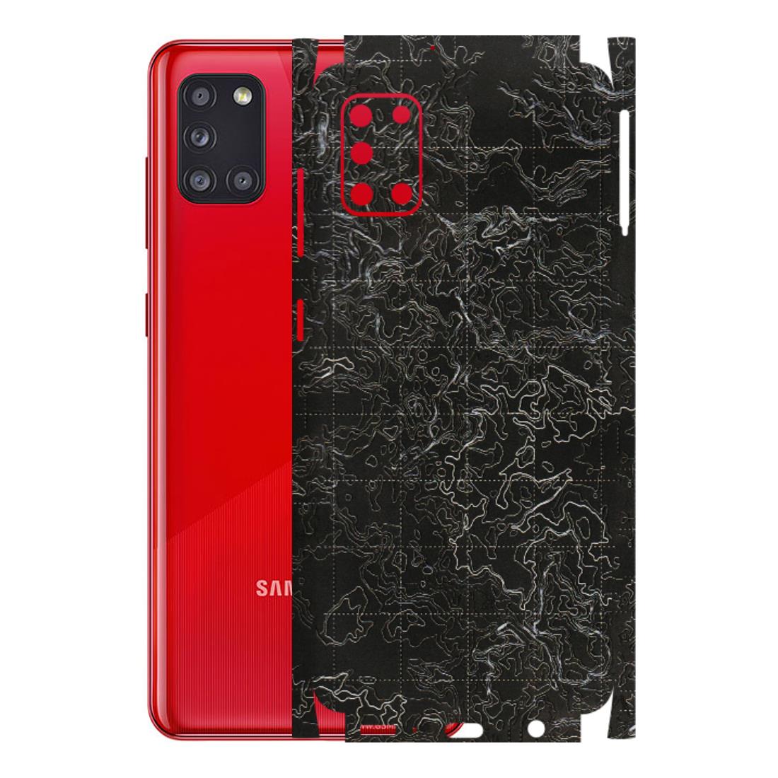 Samsung A/S Series Phone Skins (All Models) - Black map Texture - 3D Embossed Finish (L-201) Samsung Galaxy A31