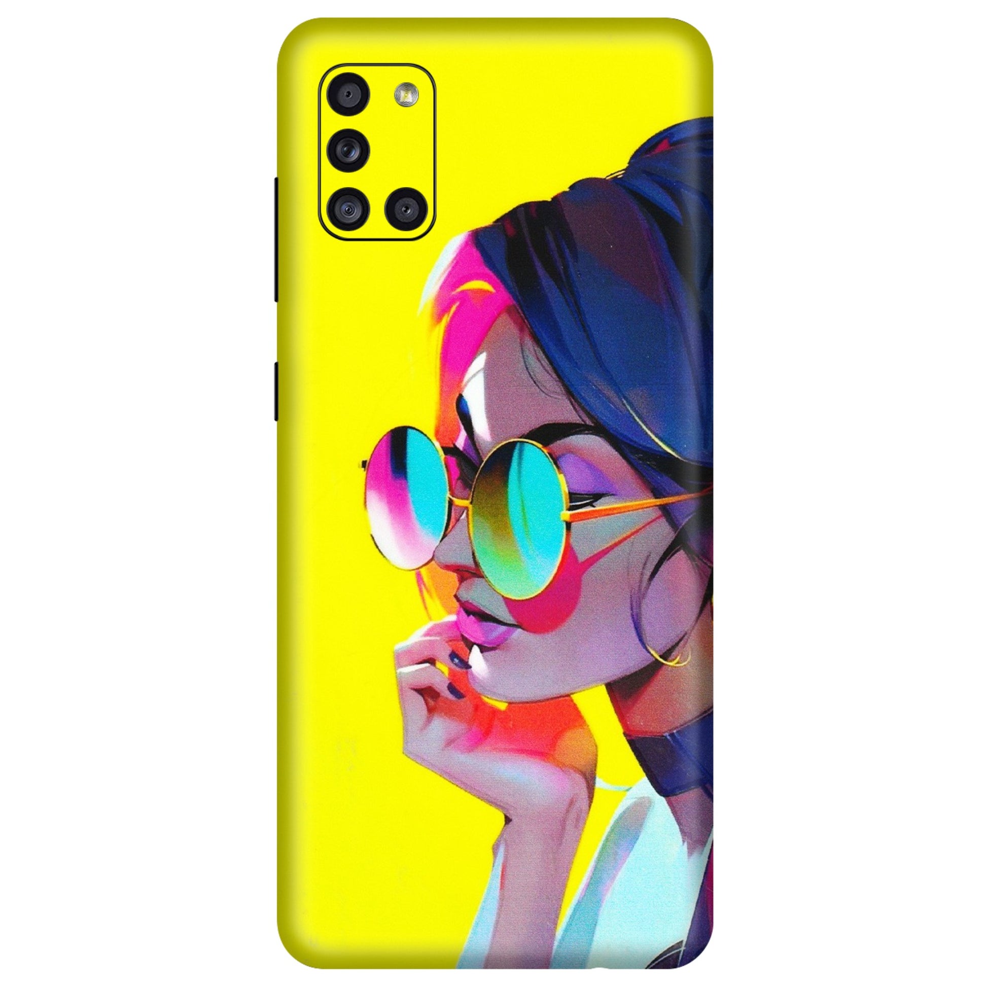 Samsung A/S Series Phone Skins (All Models) - Bold Stylish Girl - 3D Embossed Finish (L-222) Samsung Galaxy A31