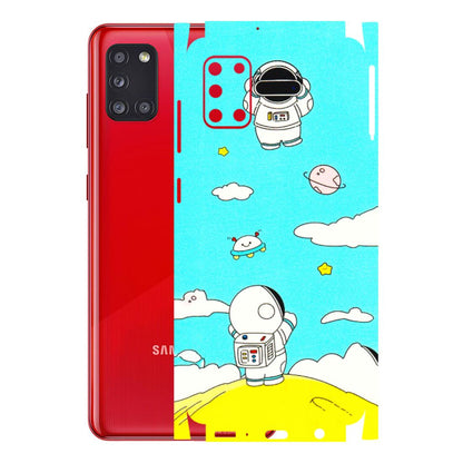 Samsung A/S Series Phone Skins (All Models) - Blue Skies Astro Float - 3D Embossed Finish (L-230) Samsung Galaxy A31