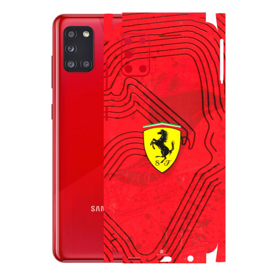 Samsung A/S Series Phone Skins (All Models) - Red Ferrari Logo Stylish - 3D Embossed Finish (L-238) Samsung Galaxy A31