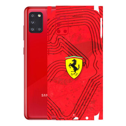 Samsung A/S Series Phone Skins (All Models) - Red Ferrari Logo Stylish - 3D Embossed Finish (L-238) Samsung Galaxy A31
