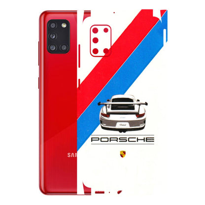 Samsung A/S Series Phone Skins (All Models) - Porche Car Sober Logo - 3D Embossed Finish (L-248) Samsung Galaxy A31