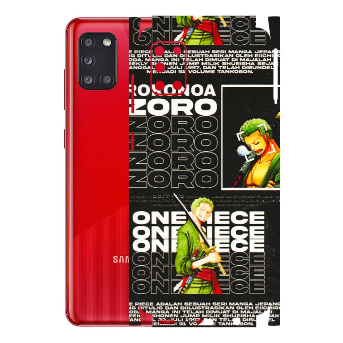 Samsung A/S Series Phone Skins (All Models) - One Piece Zoro - 3D Embossed Finish (L-250) Samsung Galaxy A31