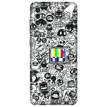 Samsung A/S Series Phone Skins (All Models) - Doodles Positive Art - 3D Embossed Finish (L-263) Samsung Galaxy A31