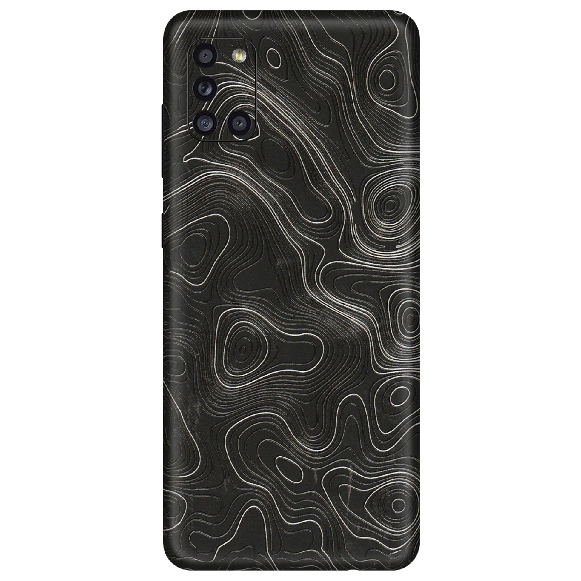 Samsung A/S Series Phone Skins (All Models) - Abstract White Line Map - 3D Embossed Finish (L-269) Samsung Galaxy A31