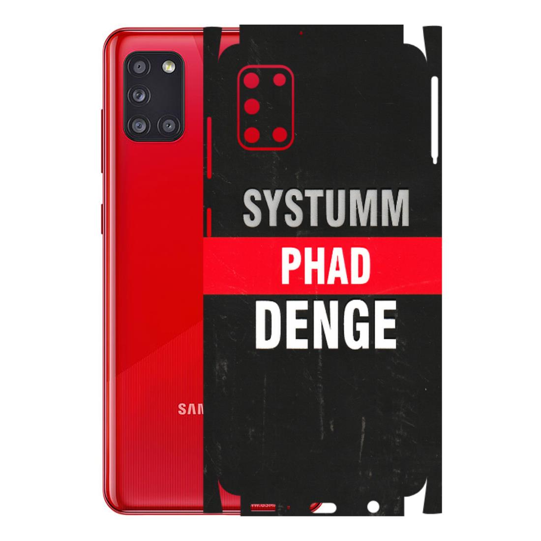 Samsung A/S Series Phone Skins (All Models) - Systumm Phad Denge - 3D Embossed Finish (L-278) Samsung Galaxy A31