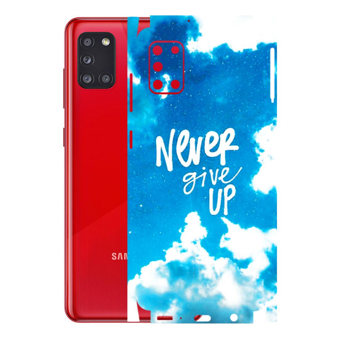 Samsung A/S Series Phone Skins (All Models) - Never Give Up - 3D Embossed Finish (L-279) Samsung Galaxy A31