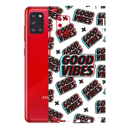 Samsung A/S Series Phone Skins (All Models) - Good Vibes - 3D Embossed Finish (L-282) Samsung Galaxy A31