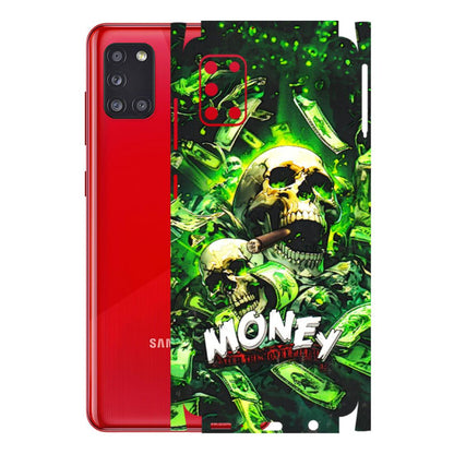 Samsung A/S Series Phone Skins (All Models) - Skull Money - 3D Embossed Finish (L-303) Samsung Galaxy A31