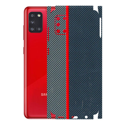 Samsung A/S Series Phone Skins (All Models) - Blue Sober Lines - 3D Embossed Finish (L-305) Samsung Galaxy A31