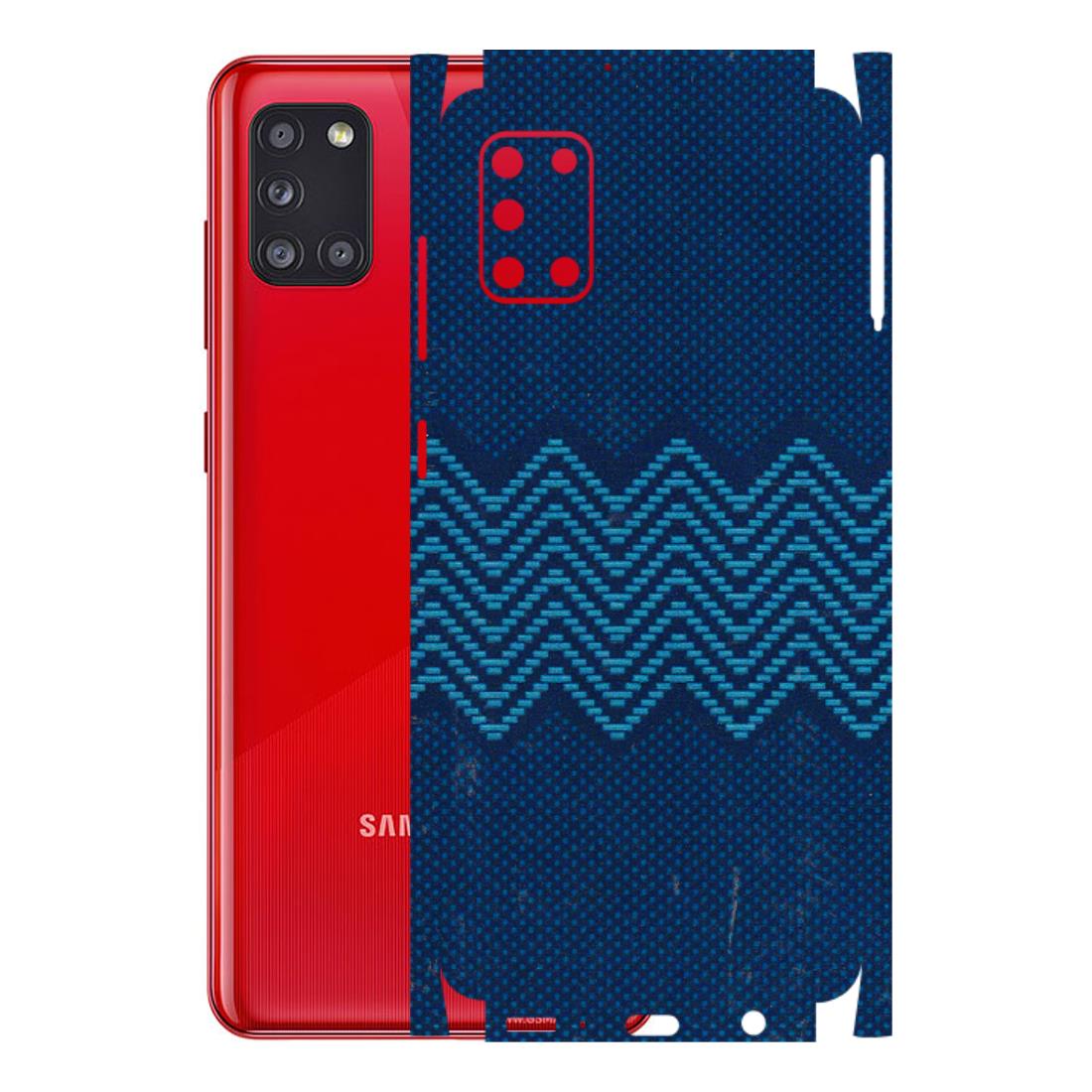 Samsung A/S Series Phone Skins (All Models) - Blue Sober Waves - 3D Embossed Finish (L-306) Samsung Galaxy A31