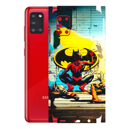 Samsung A/S Series Phone Skins (All Models) - New Spiderman Bat Logo - 3D Embossed Finish (L-309) Samsung Galaxy A31