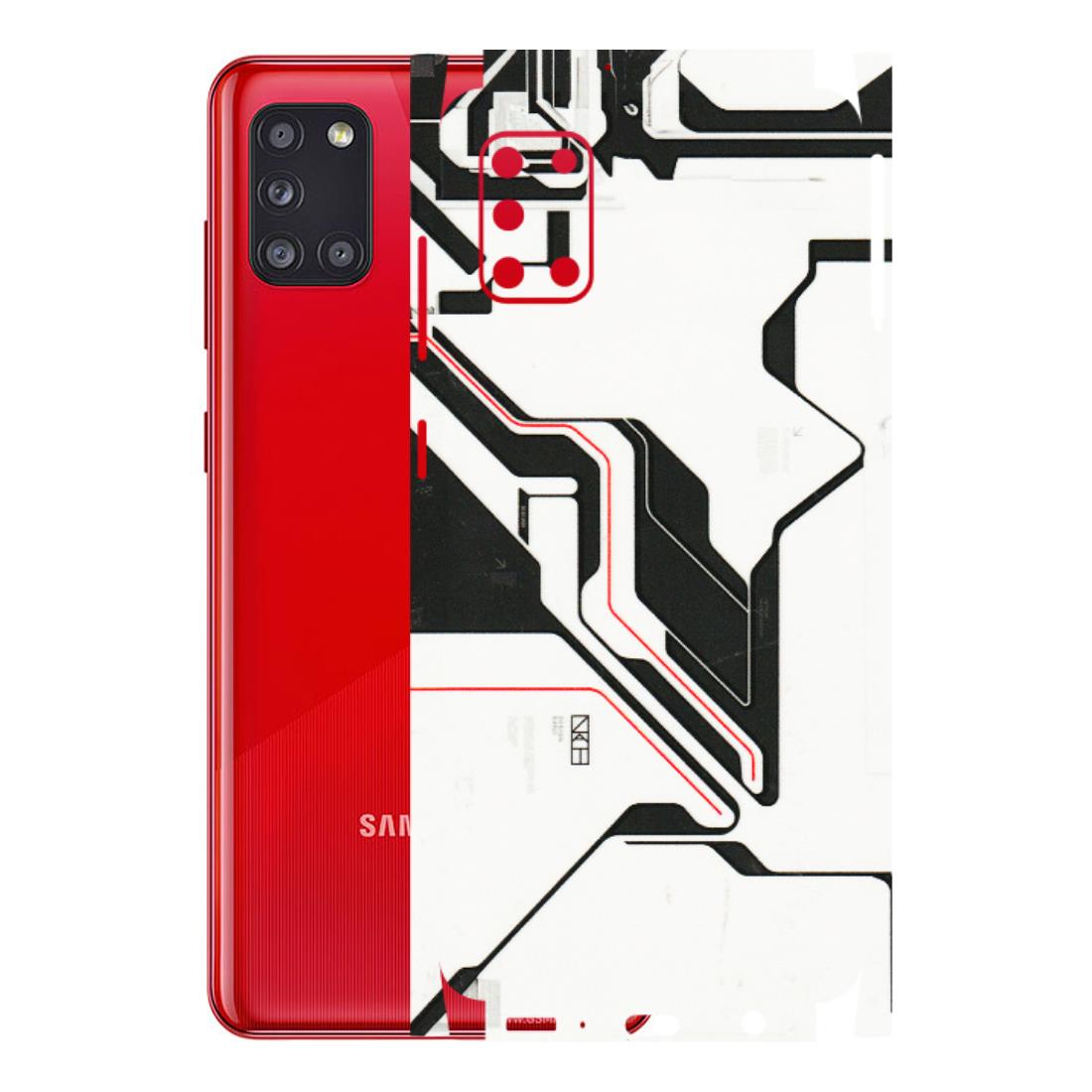 Samsung A/S Series Phone Skins (All Models) - White Techy Logo - 3D Embossed Finish (L-312) Samsung Galaxy A31