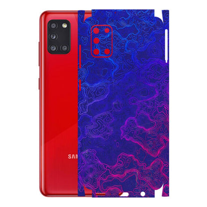 Samsung A/S Series Phone Skins (All Models) - Purple Ripples Swirl - 3D Embossed Finish (L-314) Samsung Galaxy A31
