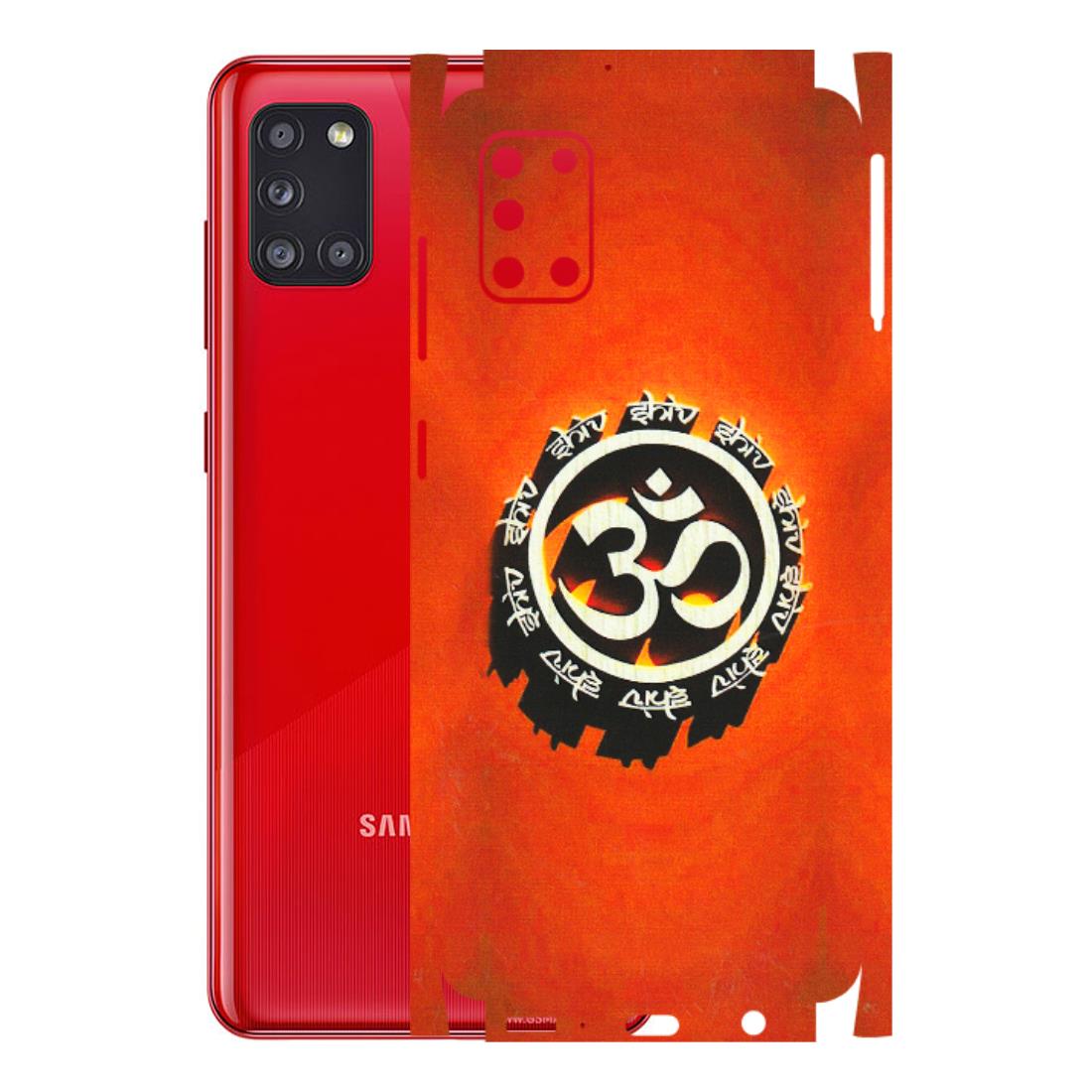 Samsung A/S Series Phone Skins (All Models) - Aum Shiv Orange - 3D Embossed Finish (L-32) Samsung Galaxy A31
