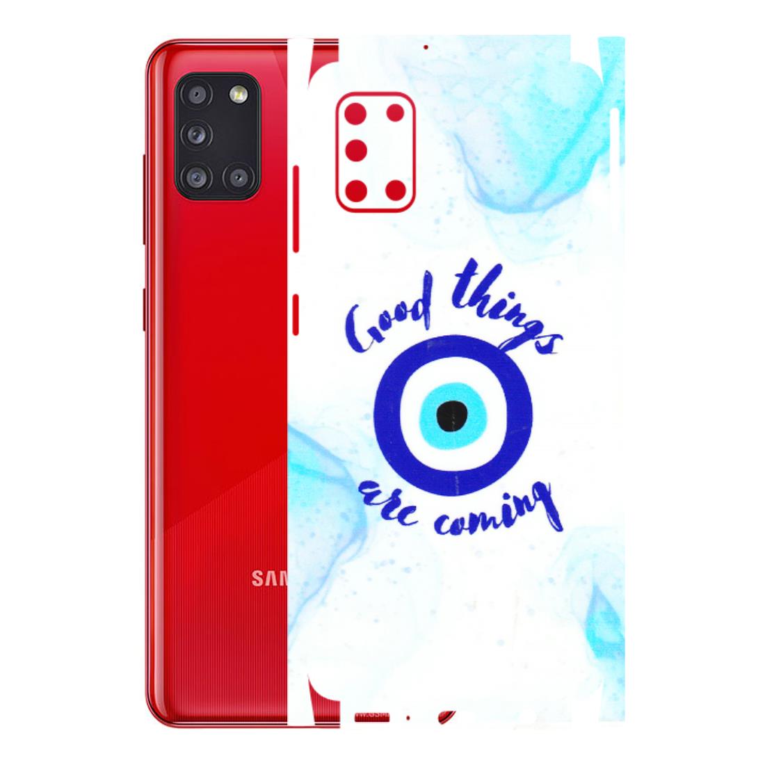 Samsung A/S Series Phone Skins (All Models) - Evil Eye Good Things Are Coming - 3D Embossed Finish (L-322) Samsung Galaxy A31