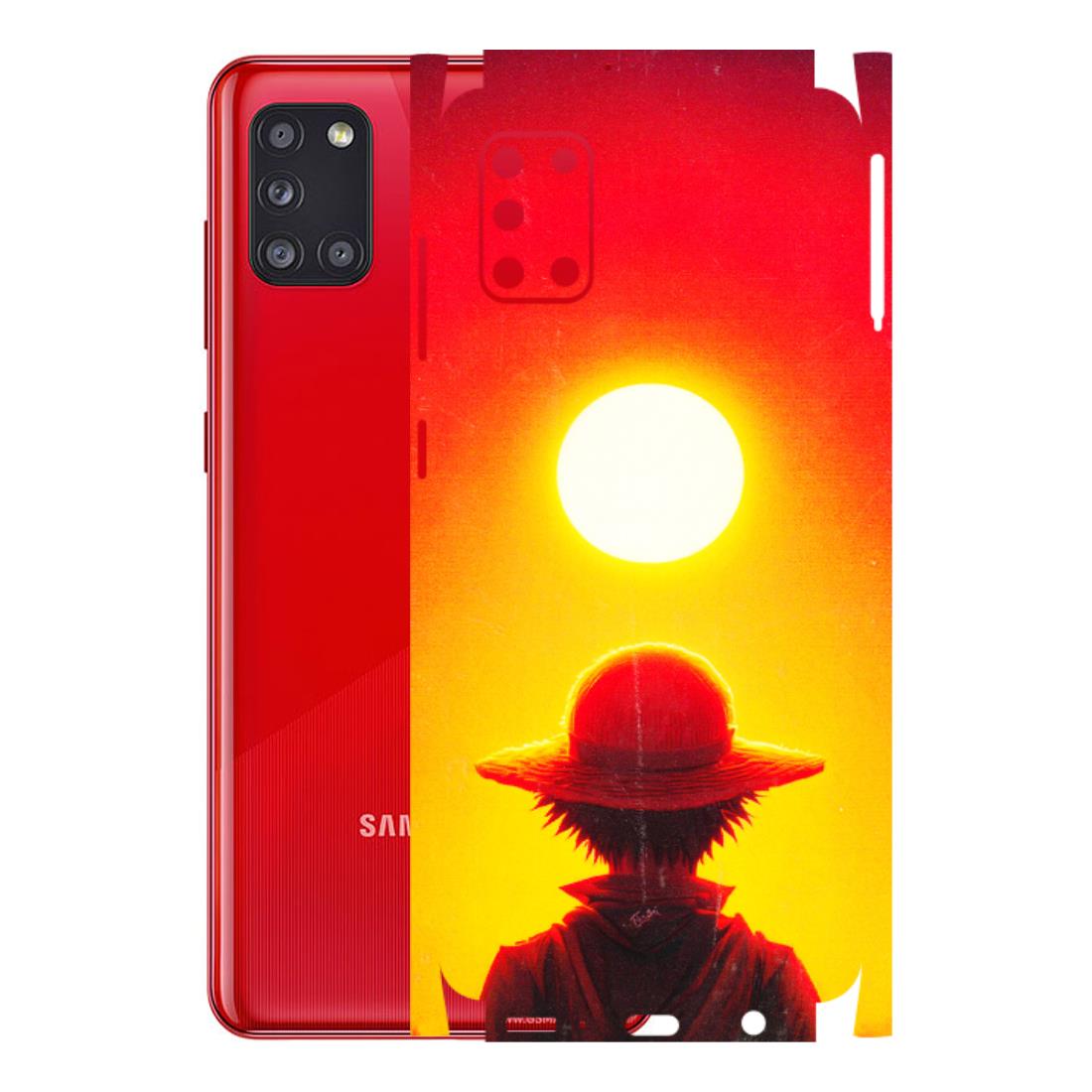 Samsung A/S Series Phone Skins (All Models) - Cool Sunset With Monkey D.Luffy Anime - 3D Embossed Finish (L-329) Samsung Galaxy A31